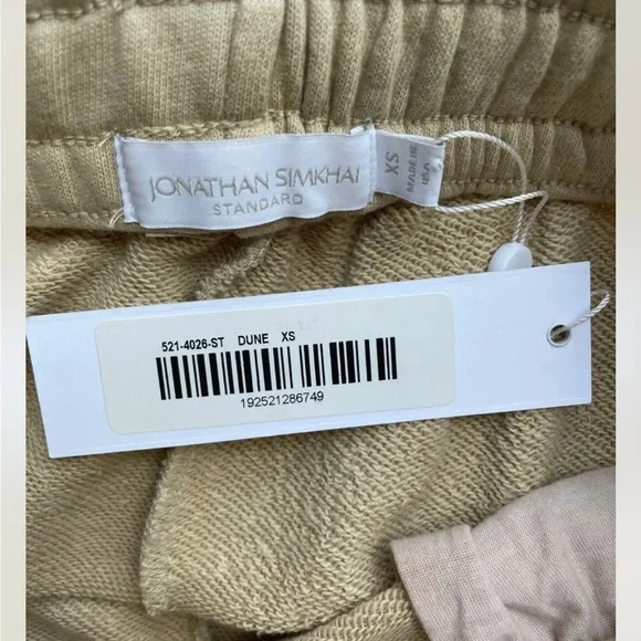 JONATHAN SIMKHAI Sand DUNE Niya Organic Cozy Lounge Seam Terry Track Jogger Pant - Picture 8 of 11